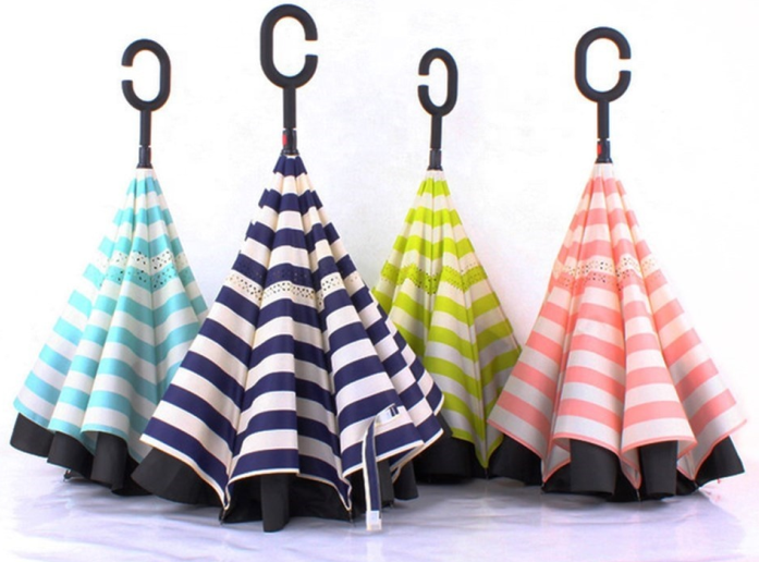 Reverse Umbrella with stripe printing -IU14