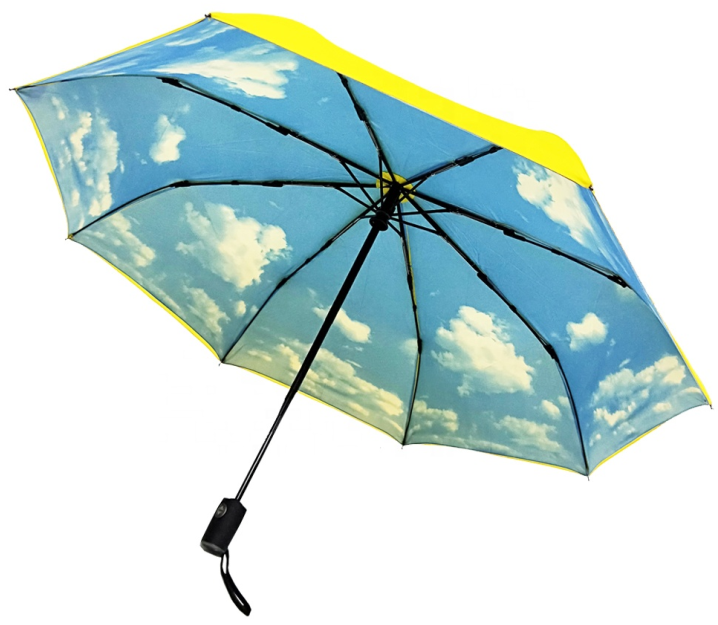 Folding umbrella with double layer-f01